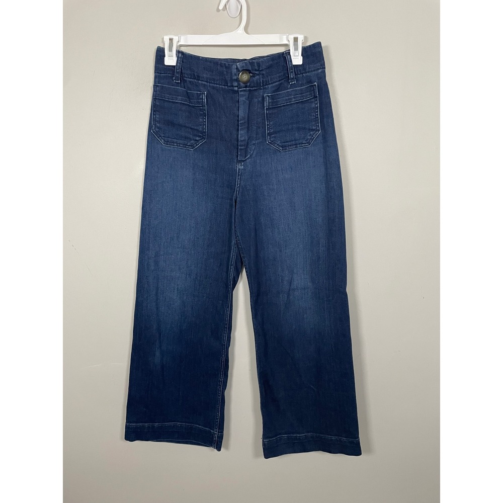 Anthropologie Pilcro The Skipper Cropped Wide Leg Jeans Size 26